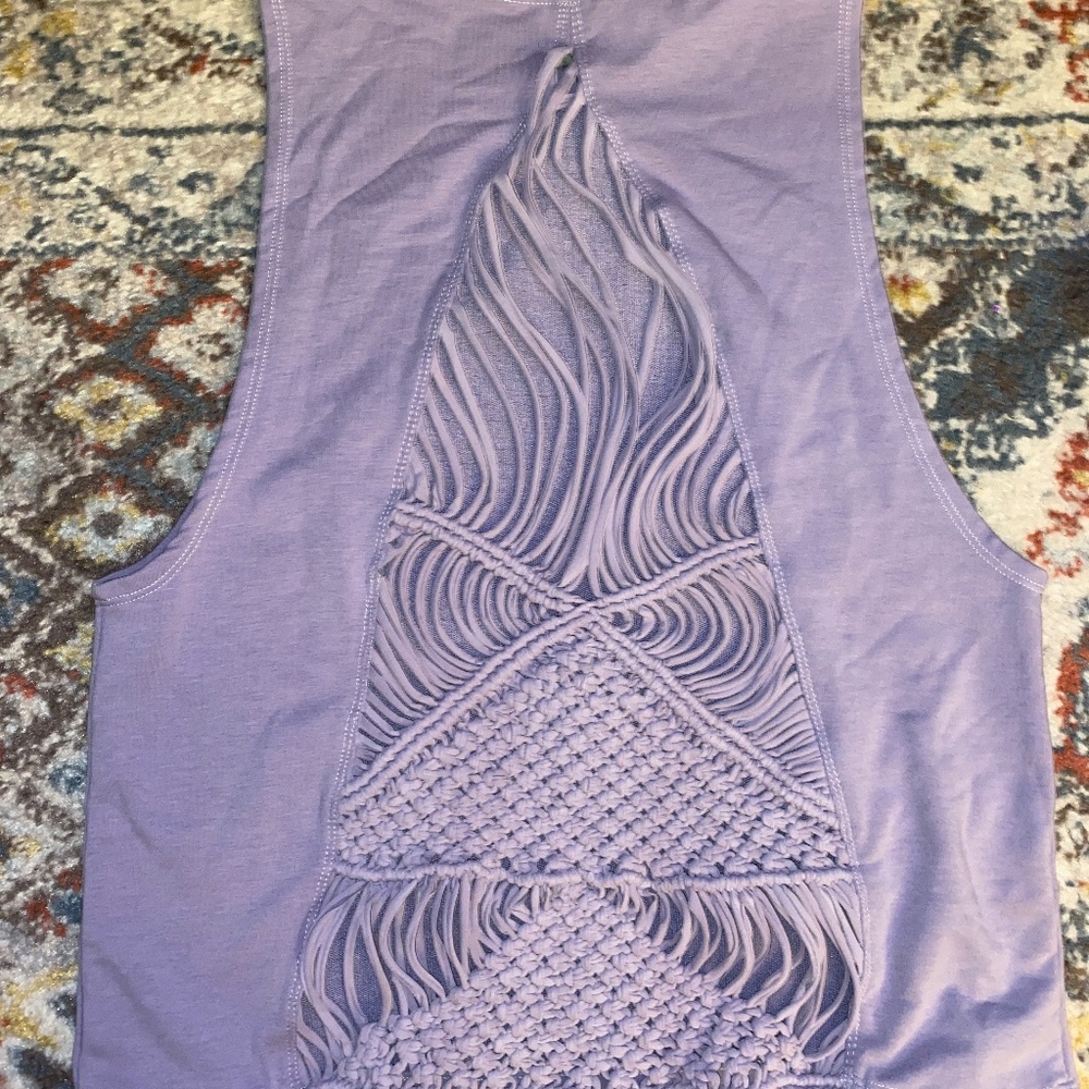 carbon 38 Lovina Macrame Tank Top - Lavender